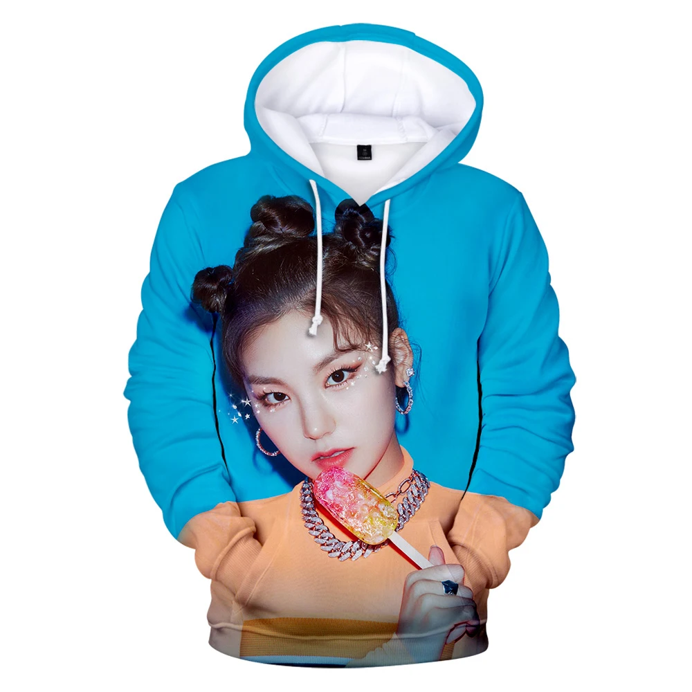 Красивая улыбка ITZY 3D толстовки для женщин Kpop Осень Зима Повседневная певица