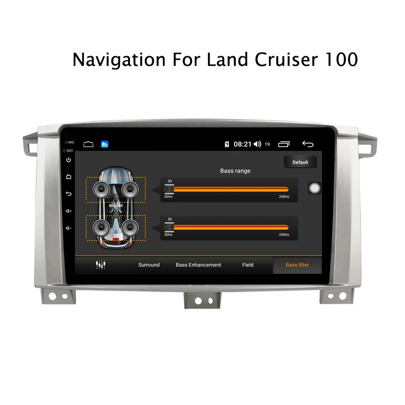 Discount Ectwodvd 9inch Andriod 8.1 Car DVD GPS For Toyota LC 100 Land Cruiser 100 4G RAM 64G ROM CarPlay DSP 4G LTE with WIFI 6