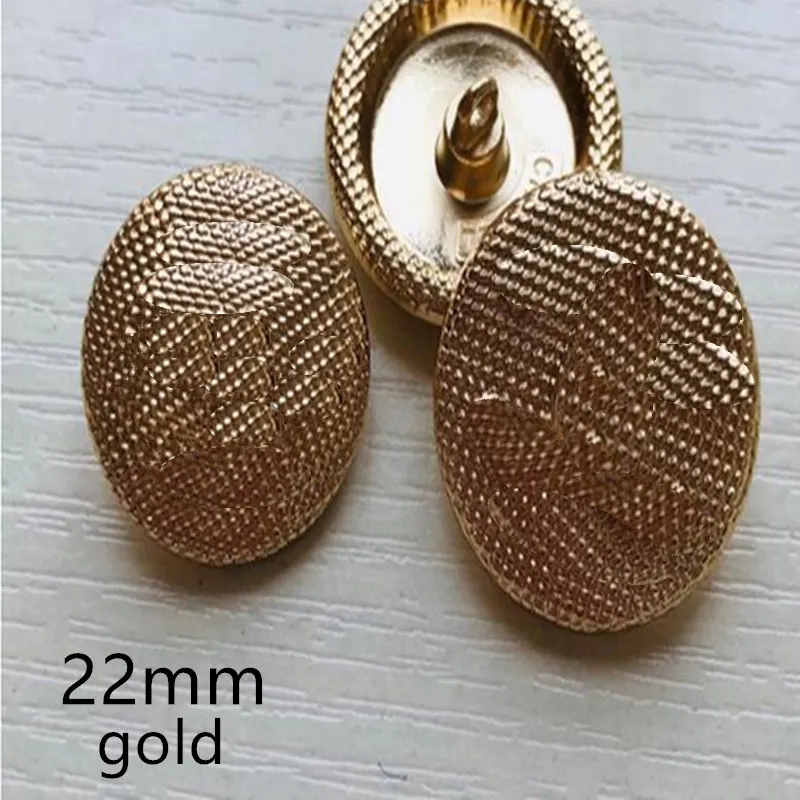 cc29 gold 22mm 1 лот = 10 шт. Швейные аксессуары высококачественные металлические пуговицы большая буква костюм с логотипом пальто Золотая пуговица 18мм20м22м24мм cc29 - Цвет: cc29 gold 22mm
