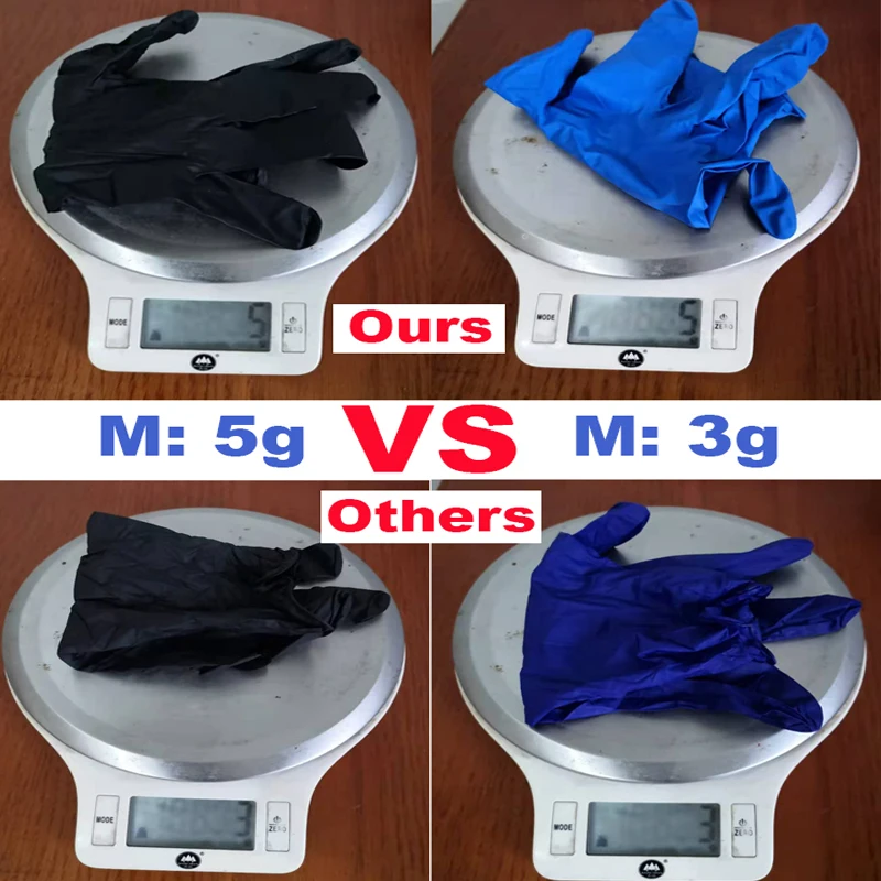 10 PCS Latex Nitrile Disposable Black White Gloves Kitchen Protective Work Hand Household Cleaning Products Garden Accessories