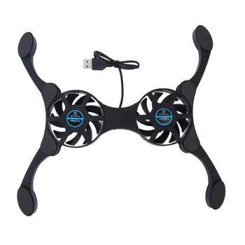 

USB Laptop Cooling Pad Notebook Cooler Pad Laptop Double Fan Foldable Mini Notebook Cooler Fan