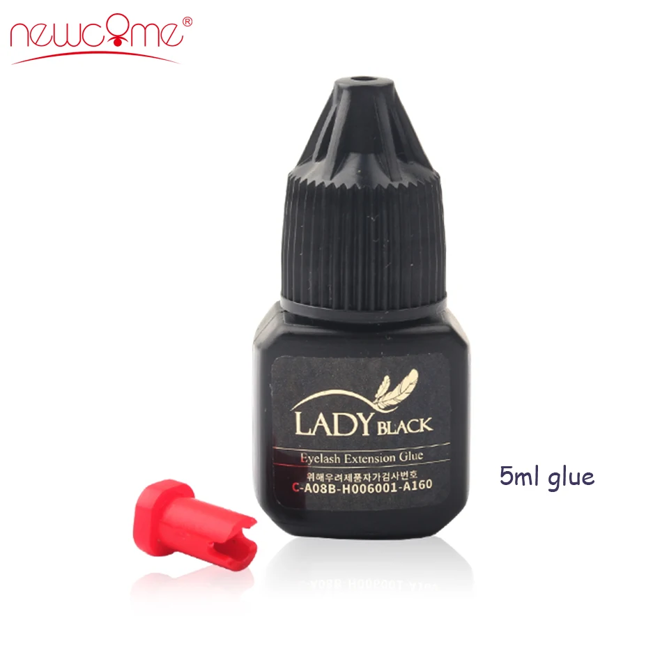 1 флакон клей для наращивания ресниц удерживает 6 недель быстрая сушка 3-4S клей для наращивания ресниц профессиональные инструменты для макияжа - Цвет: lady black 5ml