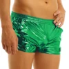 iiniim Mens Shiny Metallic beach Pool Night Club Party Shorts Boxer Shorts Performance Show Clubwear Costume Swimming Trunks 3