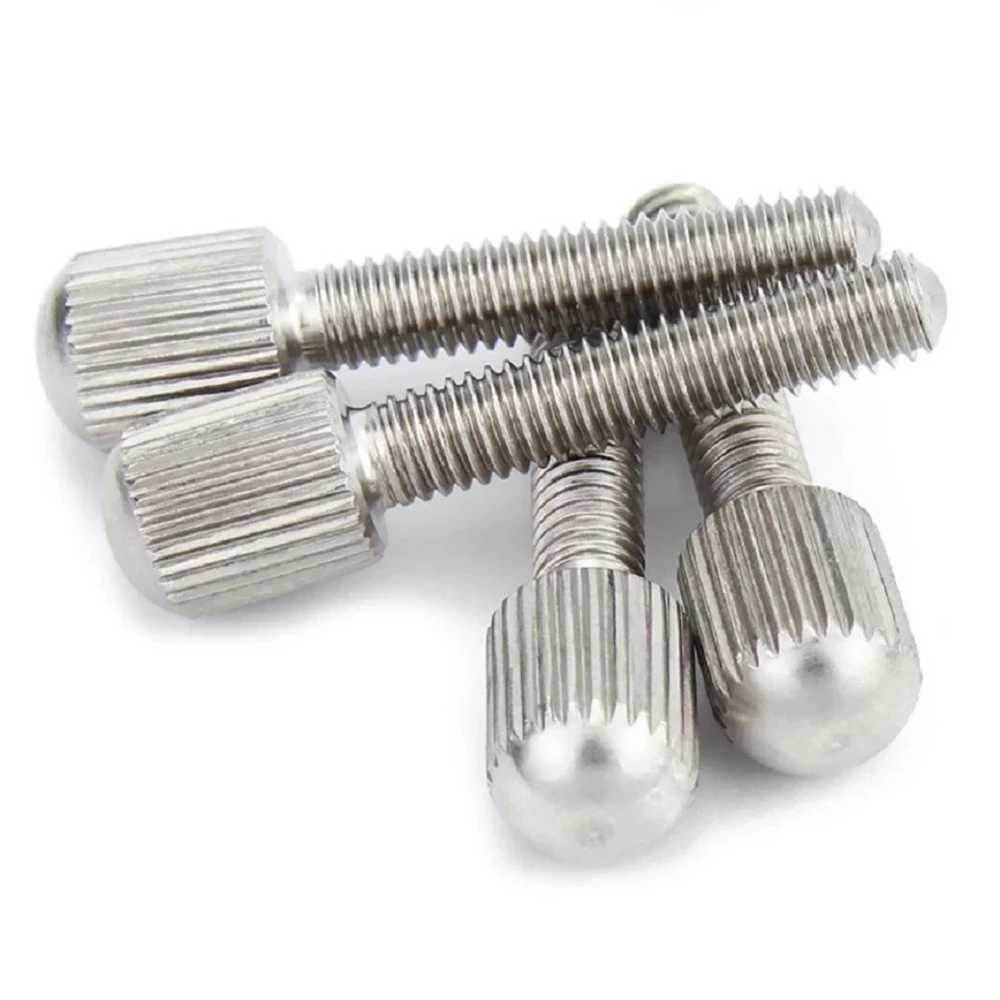 M2 M3 M4 M5 M6 Precision Knurled Thumb Screw/Nut Stainless Steel Round Head Bolt 