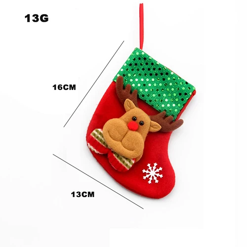 4 Santa Snowman Pendant Christmas Ornaments New Year Socks Christmas Decorations for Home Merry Christmas Tree Decorations Navidad - Цвет: 4