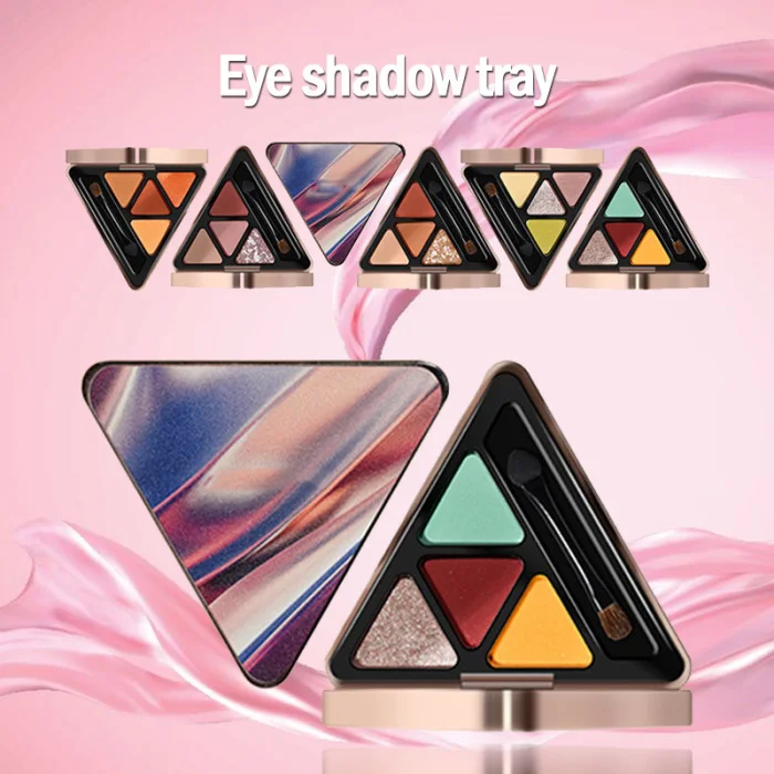 Triangular 4 Colors Eyeshadow Pallete Eyes Make Up Beauty Tools Gifts for Women WH998