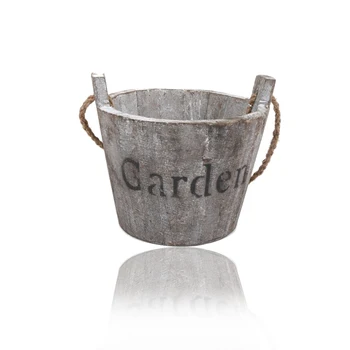 

Flower Pot Office Succulent Planting Wooden Bucket Ornament Outdoor Indoor Hanging Bonsai Home Desktop Garden Decor Craft Retro