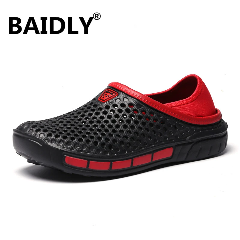 aterrizaje Asesor Generalmente Sandalias de goma con agujeros para Hombre y mujer, zuecos de goma EVA para  jardín, Unisex, color negro|Sandalias de hombre| - AliExpress