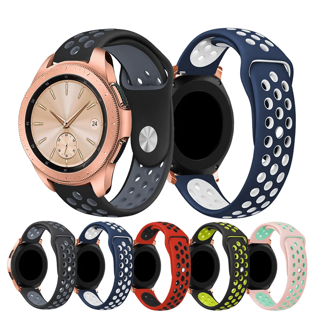 

new20mm watchband strap for samsung band galaxy watch active 42mm gear S2 frontier 42mm huawei watch gt strap silicone watchband