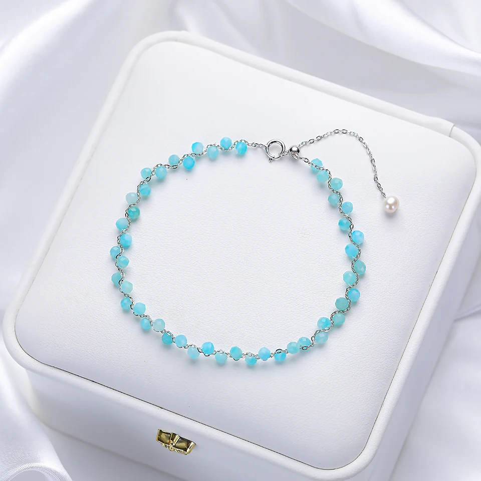Lina Jw 3MM Natural Stone Black Spinel Bracelet on Hand for Women Jewelry Party /Wedding Luxury Gift Set Handwork