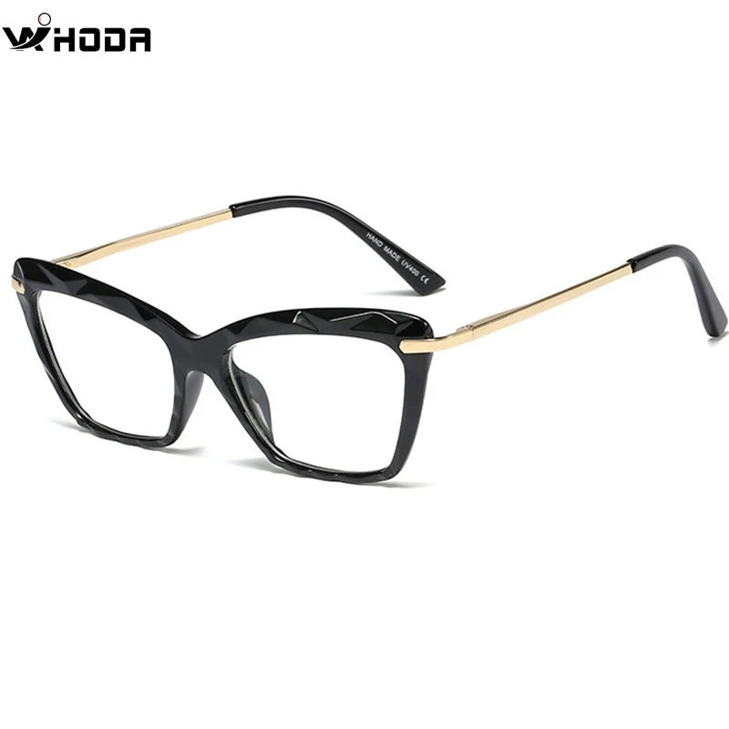 

Retro Women Cat Eye Crystal TR90 Transparent Glasses Frame, Female Prescription Myopia Hyperopia Presbyopia Optical Glass Frames