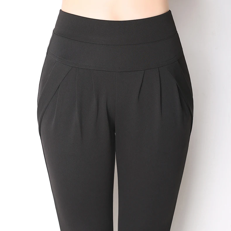 New Autumn Women Casual Loose High Waist Harem Pants Ladies Office Pants Plus Size Trousers S~4XL 5XL 6XL Blue Red Khaki Brown (7)