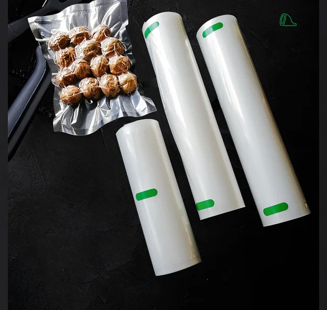 Rouleaux de sacs sous vide pour scelleuse alimentaire, sacs d'emballage  sans BPA, sacs de rangement pour scelleuse, cuisine domestique, 5 rouleNu  /lot