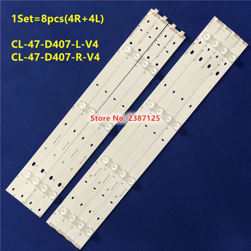 8pcs Led Backlight Strip Cl-47-d407-r-v4 Cl-47-d407-l-v4 for