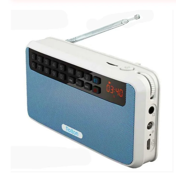 BEESCLOVER портативный стерео Bluetooth динамик s FM радио чистый бас двойной трек динамик TF карта USB музыкальный плеер Rolton E500 r60 - Цвет: Синий