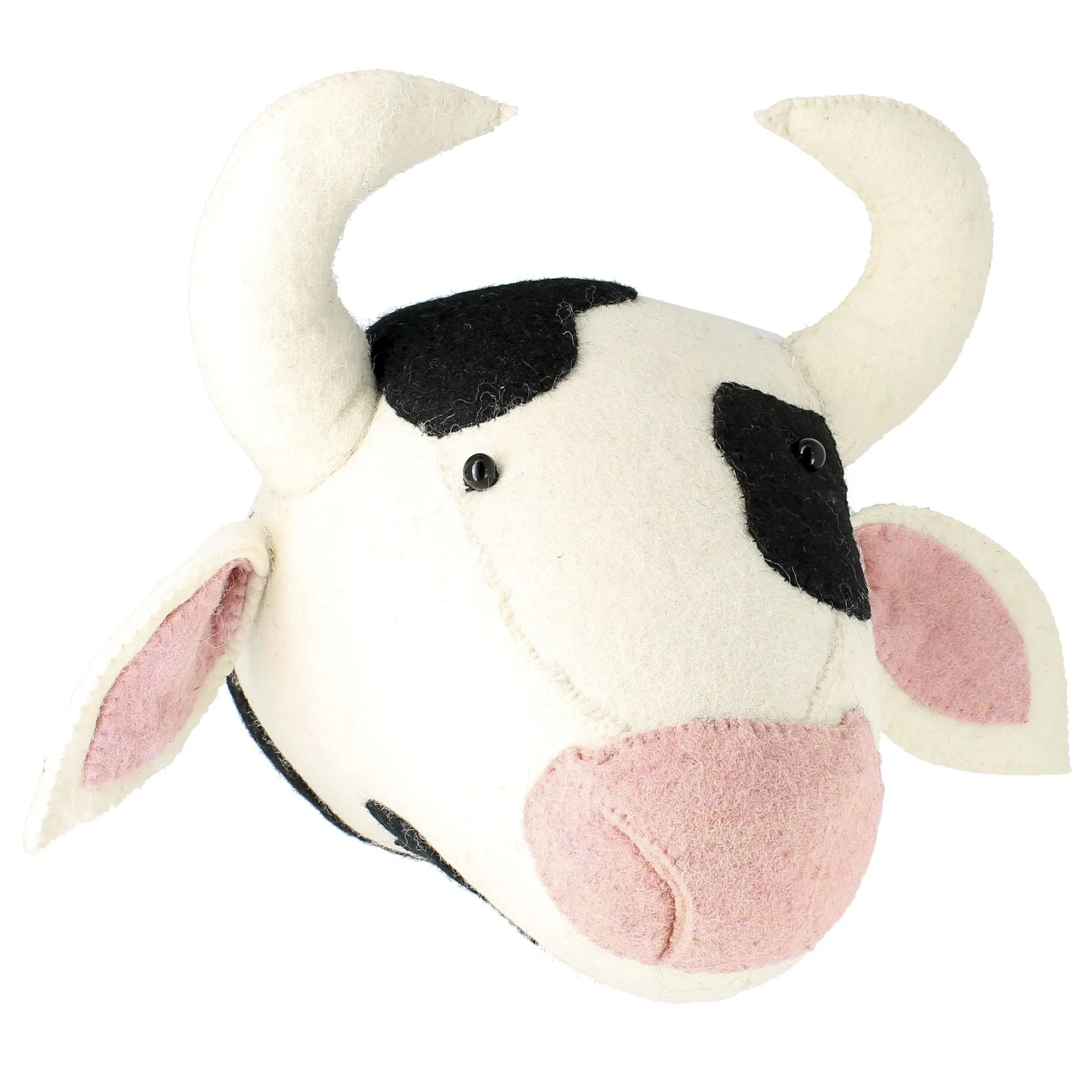 cow Плюшевая голова животного настенное украшение мягкие игрушки голова настенное крепление для детей Слон/Жираф/зебра спальня настенный подарок - Цвет: cow