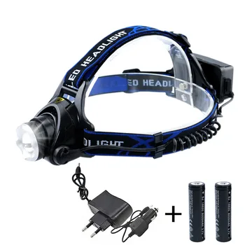 

L2 LED Headlamps 18650 Rechargeable Flashlight 12000LM Headlight Camping Fishing lantern 3Mode Tail switch Zoom Led Head Torch