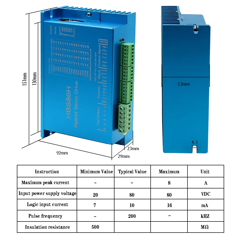 sw1 sw8 rs232 hbs860h hbs86h 1 pc 05