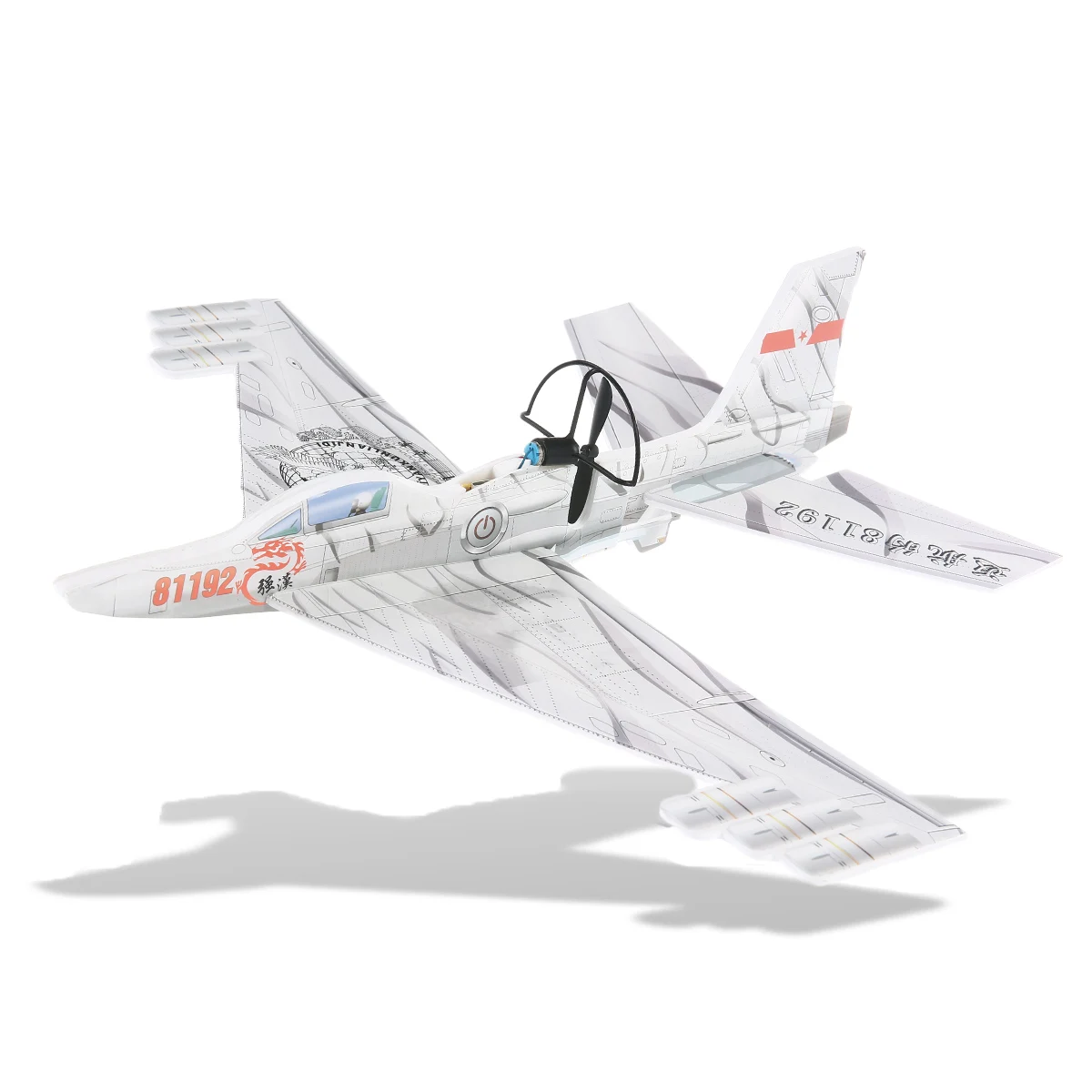 DIY биплан AB Glider пены приведенный в действие самолетах Перезаряжаемые Электрический самолет модель научные Развивающие игрушки для детей Лидер продаж - Цвет: grey