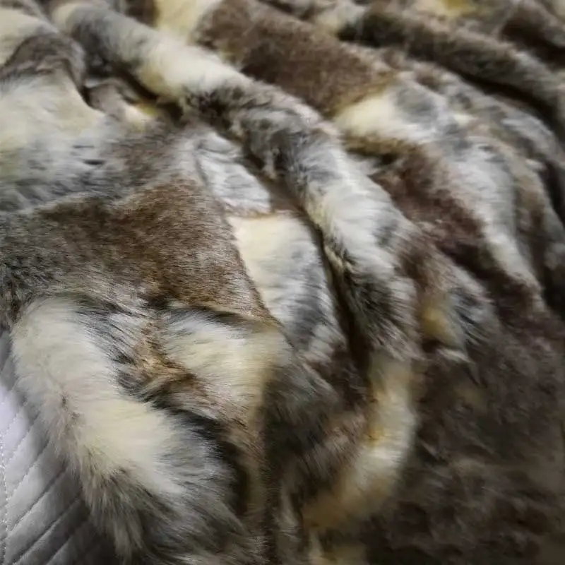 Американское длинное одеяло из искусственного меха Полосатое для дивана | Дом и