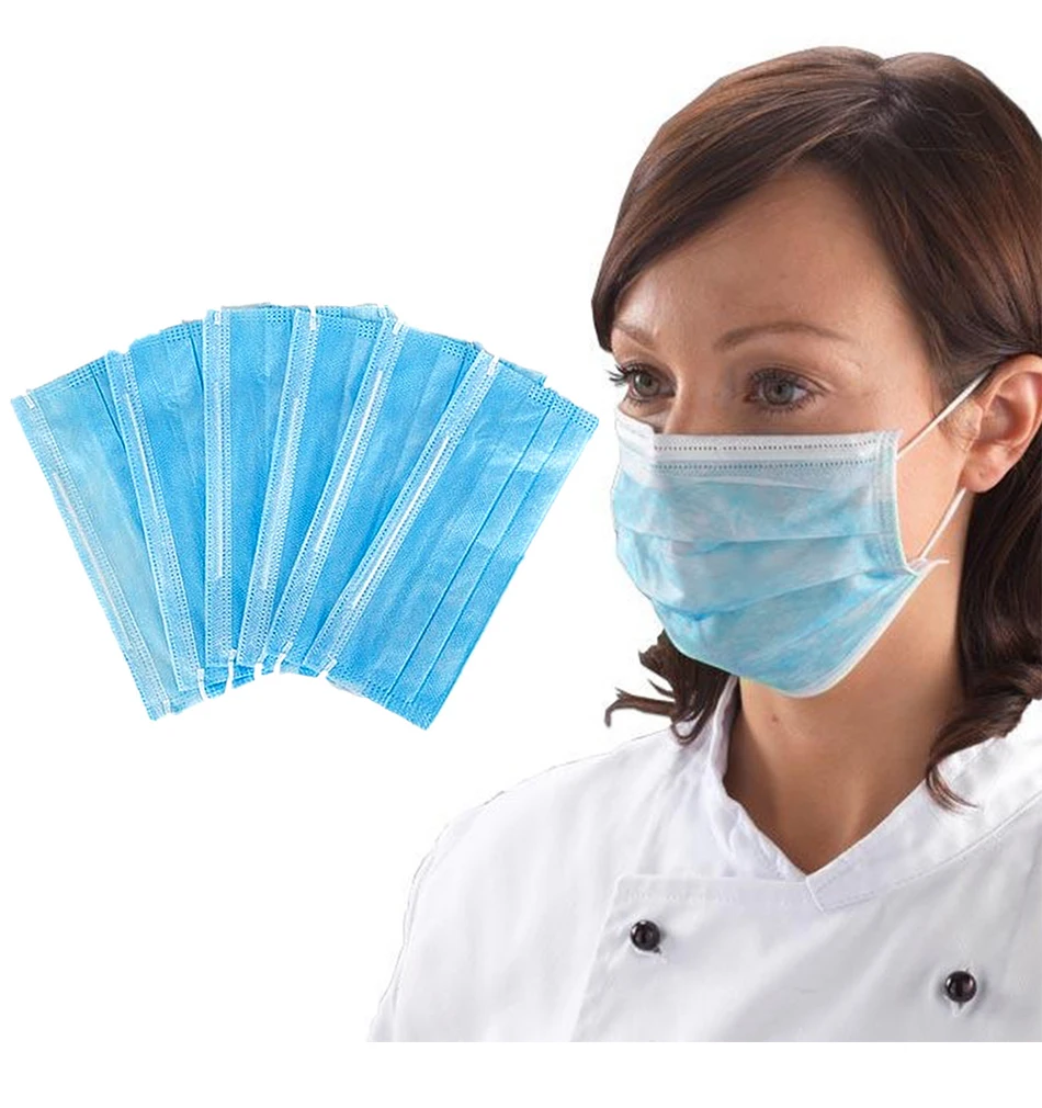 

50pcs High Quality 3 Layers Activated Bamboo Carbon Prevent Anti Formaldehyde Bad Smell Bacteria Proof Face Mouth Mask