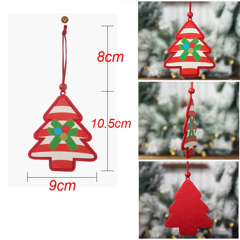 3 шт./лот Рождество деревянные подвески рождественские украшения для рождественской елки украшения «сделай сам» Изделия из дерева теги подарок для детей