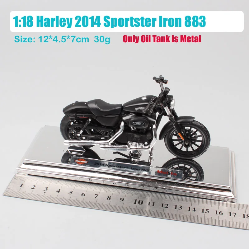 1:18 весы maisto спортивный Железный 883 Diecasts& Toy модели автомобилей Мотоцикл игрушечный мотоцикл миниатюрные хобби подарок для детей - Цвет: 2014 Sportster 883