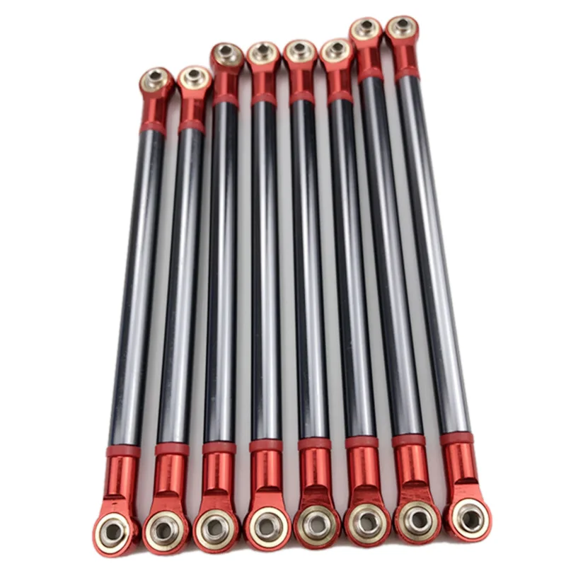 

FBIL-8Pcs/Lot Alloy Link Rod 313MM Wheelbase Suit for Axial SCX10 1/10 RC Crawler Car Parts