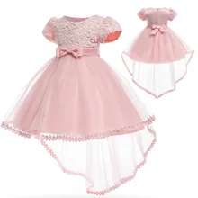 Праздничное платье принцессы на день рождения для девочек; Детские платья подружки невесты с цветочным принтом; рождественские Бальные платья; одежда для маленьких девочек