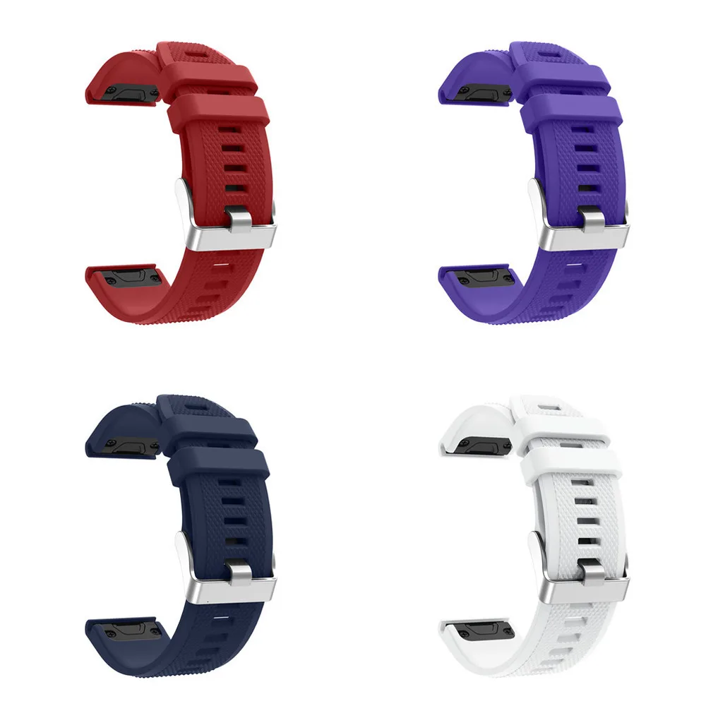 26 22 20 мм ремешок для Garmin Fenix 5X5 5S Plus 3 3 HR Forerunner 935 часы Quick Release силиконовые легко подходят ремешок на запястье
