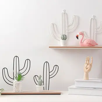 

Creative Cactus Wood Wall Floating Shelf Hanging Storage Rack Home Decoration