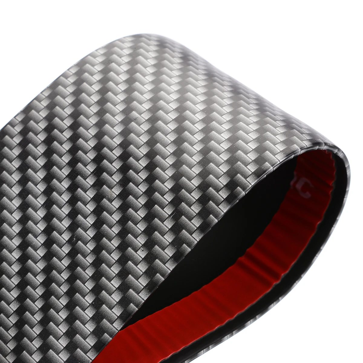 1 Roll 1M Carbon Fiber Rubber Soft Bumper Strip DIY Door Sill Protector Edge Guard Car Stickers Car Styling