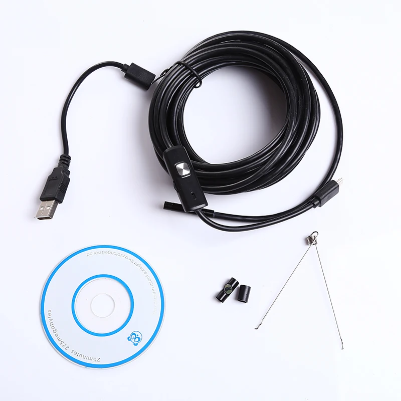 Эндоскопа камера 6LED для Android 1,3 MP 5,5 мм Бороскоп USB 1/1. 5/2/3,5/5 м Змеиный водонепроницаемый трубчатый Телефон IP67 осмотр - Цвет: 5m