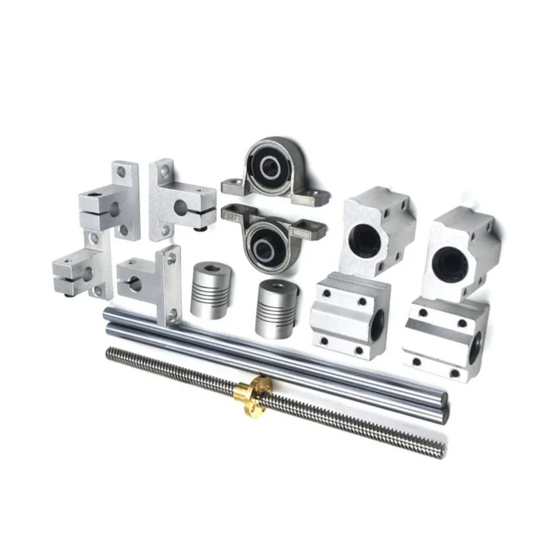 

High Quality 200mm Horizontal Optical Axis & 8mm Lead Screw Dual Guide Rail Shaft Support For 3D Printing