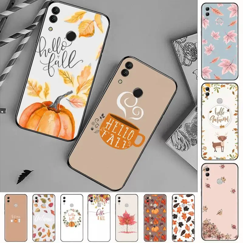 

Pumpkin happy autumn fall Phone Case For Huawei P 9 8 10 40 Mate 30 Honor 8 8A 20 20s 9x nova 6se 5t Y9s PSMART lite pro 2017