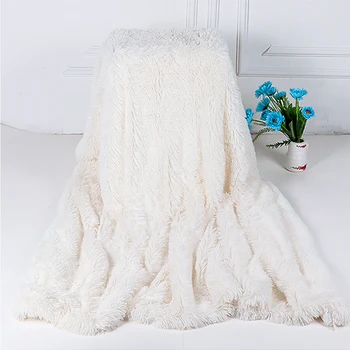 

Throw Blanket Soft Faux Fur Fluffy Carpet Long Shaggy Warm Bedding Sheet Bedroom Decor Textile Supplies for Home Hotel Beds Sofa