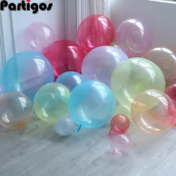 

1pcs 10/18/24/36inch no wrinkle Crystal Bobo Balloon Party Decor Transparent Clear Helium Bubble Balloon Wedding decoration