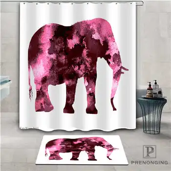 

Custom Elephants (1) Waterproof Shower Curtain Doormat Home Bath Bathroom Polyester Fabric Multi Sizes#2019-01-12-305