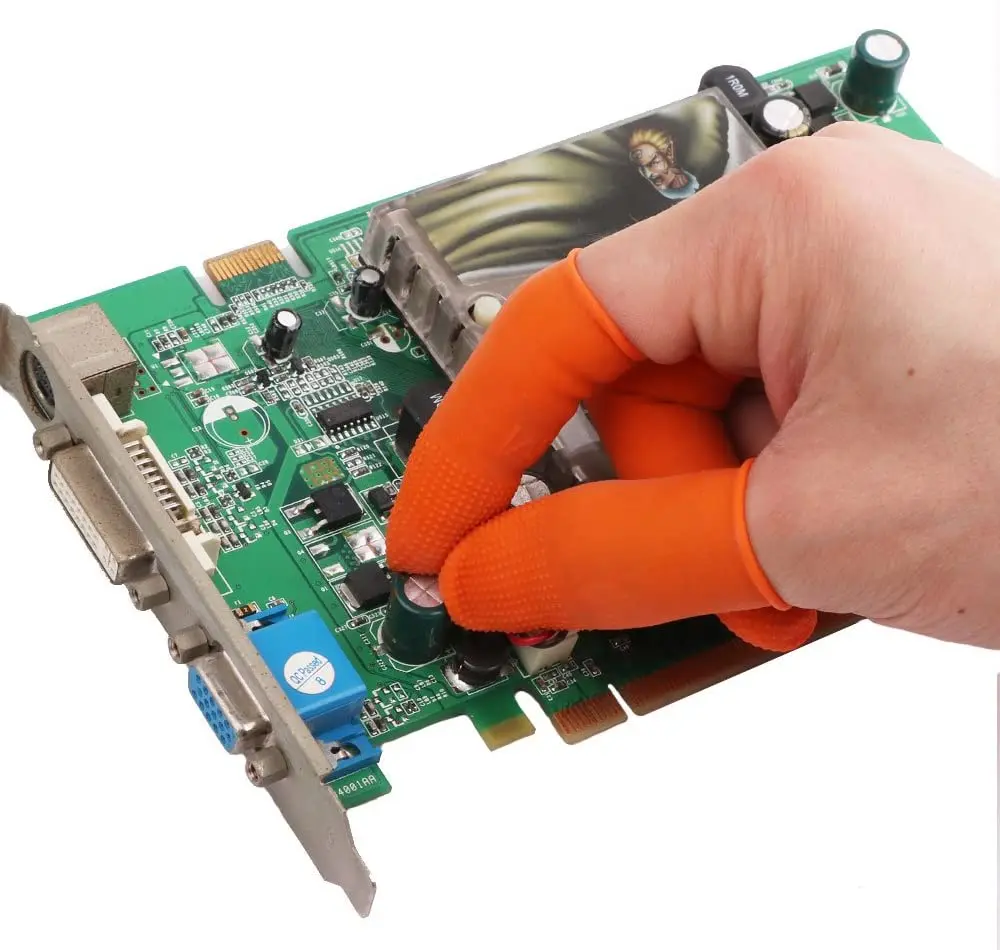 Disposable Finger Covers Anti-Static Protective Gloves 100pcs For Electronic Repair Jewelry