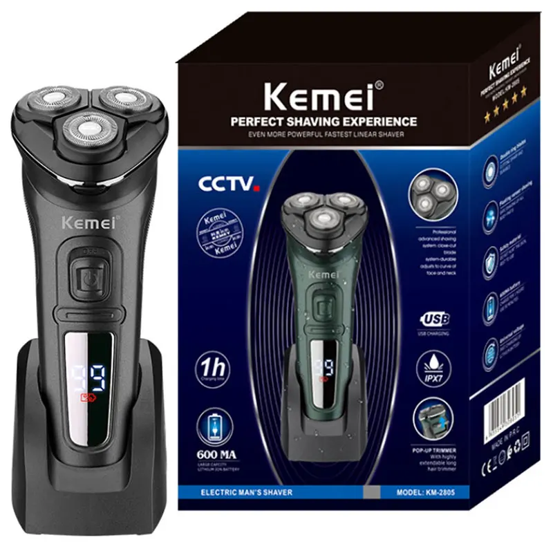 Floating blade and head Electric Shaver Men Beard Electric Razor LCD display Facial Shaving Machine Rechargeable