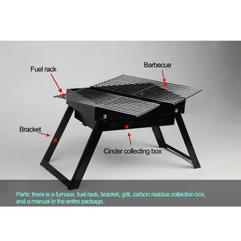 

HiMIS Set Steel Outdoor Folding Barbecue Rack Wire Meshes Portable Household Charcoal Grills For Camping Campfire BBQ Tools New