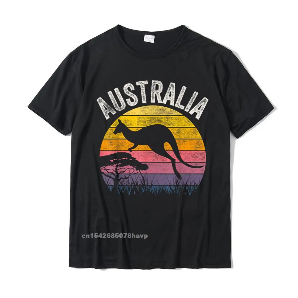 Gift Birthday Summer 100% Cotton O Neck Man Tops T Shirt Camisa T Shirts 2021 Short Sleeve T Shirts Wholesale Australia Day Shirt Funny Australian Kangaroo Vintage Gift T-Shirt__683. black