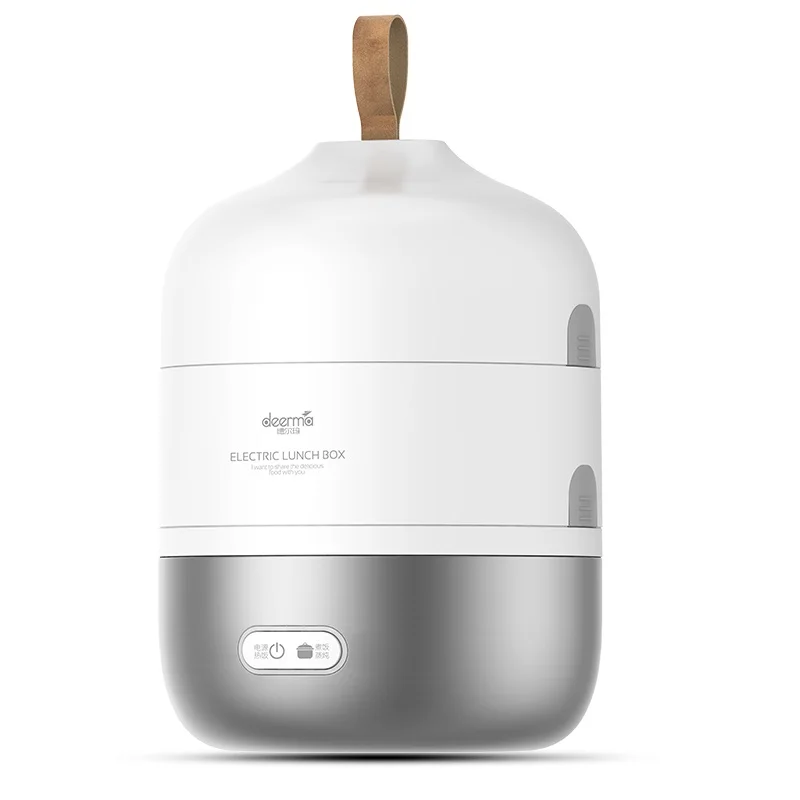 

2L Electric Lunch Box Food Warmer Rice Cooker Mini 3 Layers Pluggable Heating Insulation Go To Work Hot Rice Artifact