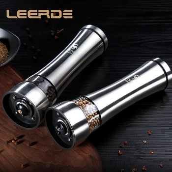 

1PC Stainless Steel Pepper Mill Durable Food Grinders Adjustable Grinder Spice Salt and Pepper Grinder Mill Powder Kitchen Tools