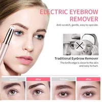 Épilateur à sourcils électrique pour femme, mini-tondeuse sans douleur, rasoir, accessoire portatif, pour raser les poils du visage