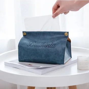

Chic Tissue Case Box Container PU Leather Home Car Towel Napkin Papers Bag Holder Box Case Table Decoration