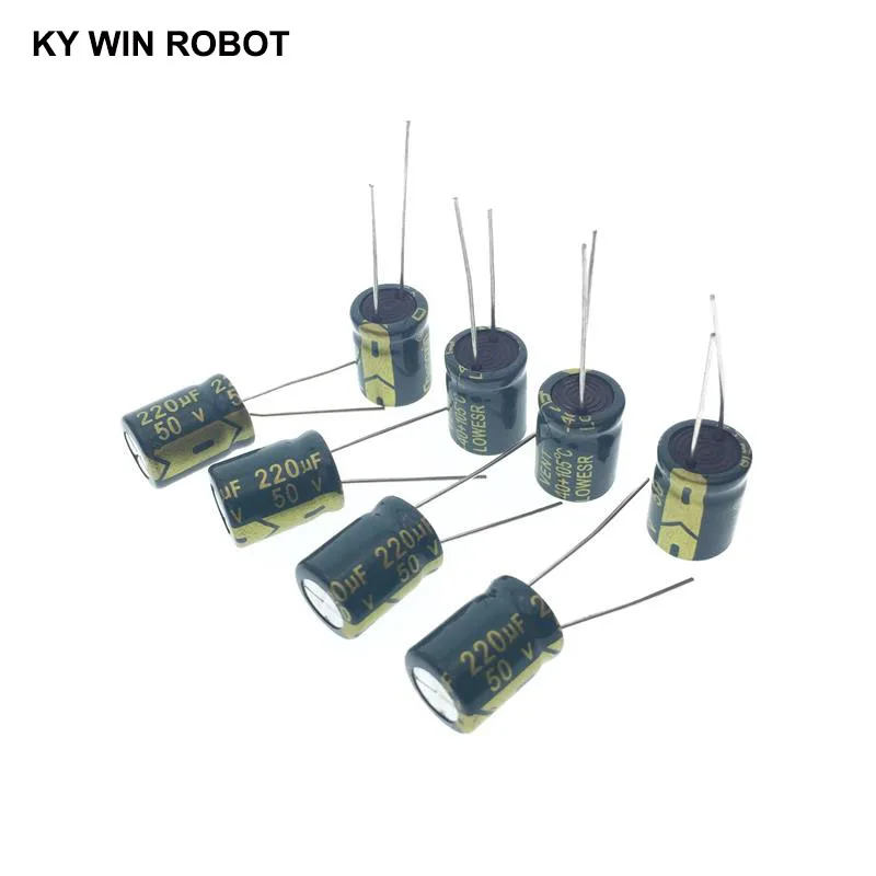 10 pcs Aluminum electrolytic capacitor 220 uF 50 V 10 * 13 mm frekuensi tinggi Radial Electrolytic kapasitor 10 pcs aluminum electrolytic capacitor 2200 uf 6 3 v 10 20 mm frekuensi tinggi radial electrolytic kapasitor