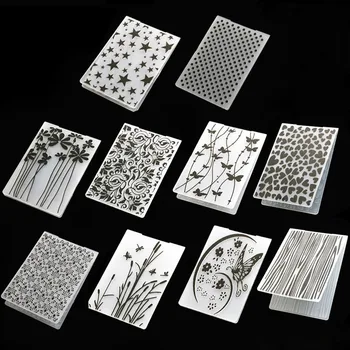 

10 Styles Wedding Decoration Plastic Template Paper Cards Folder Embossing Craft Card Making Photo Album Scrapbooking DIY 1Pcs
