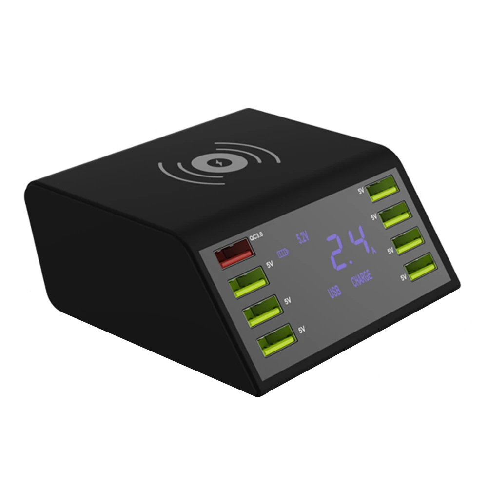 8 usb портов адаптер питания быстрая зарядка светодиодный дисплей Мобильный Настольный портативный Разъем Путешествия многофункциональный телефон зарядное устройство смарт