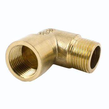 

Brass Elbow 3/8" PT Male to 3/8" PT Female Pipe Fitting Coupler
